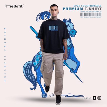Horse King Premium 100% Cotton Drop Shoulder Tee